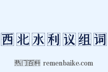 西北水利议组词是什么意思的图片